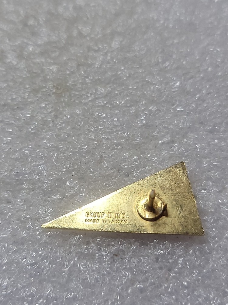 Vintage McDonald's Triangular Flag Style Enamel Lapel Pin Single Clutch Back