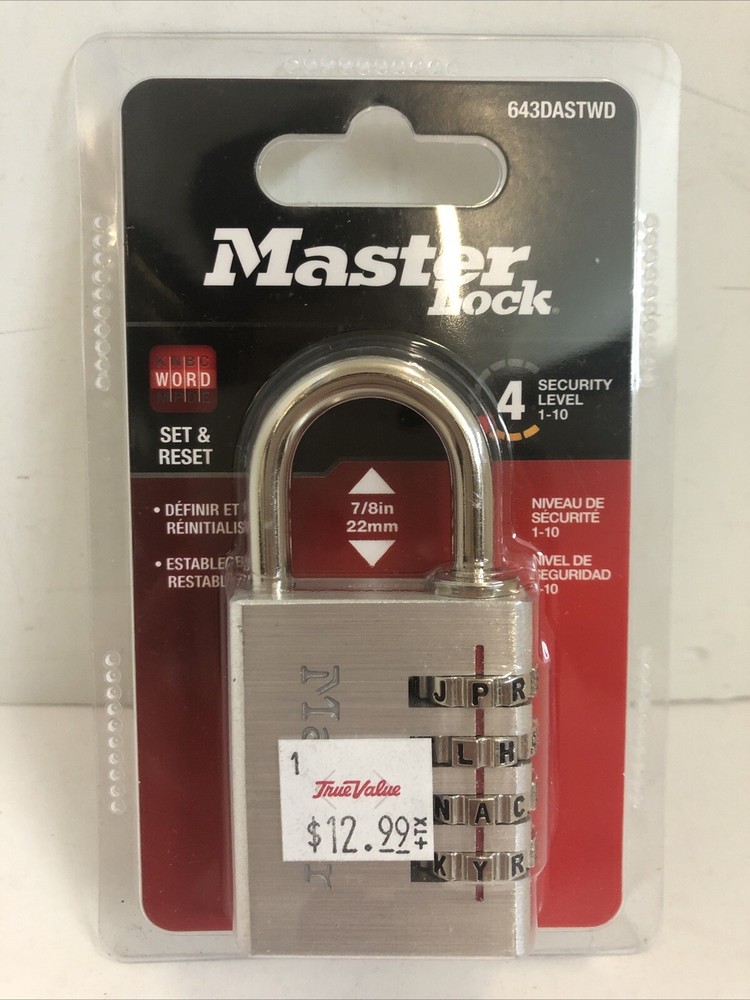 2020 Master Lock Word Padlock - 643DASTWD