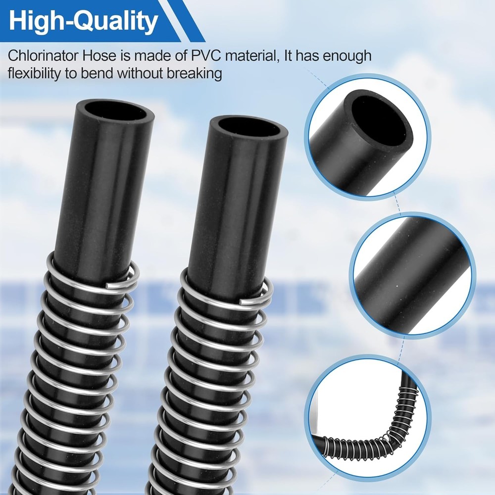 Pool Chlorinator PVC Flexible Tubes with Support Spring Kit
