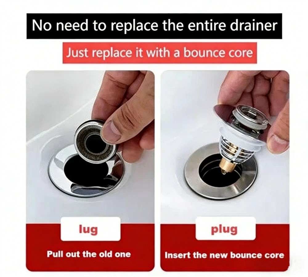 Drain Magic Universal Sink Stopper, Instantly Replace Broken Stoppers US Stock