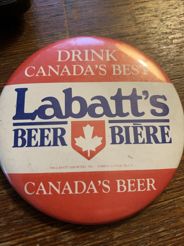 Labatts Canadas Beer 3 Inch Pinback Button Advertising