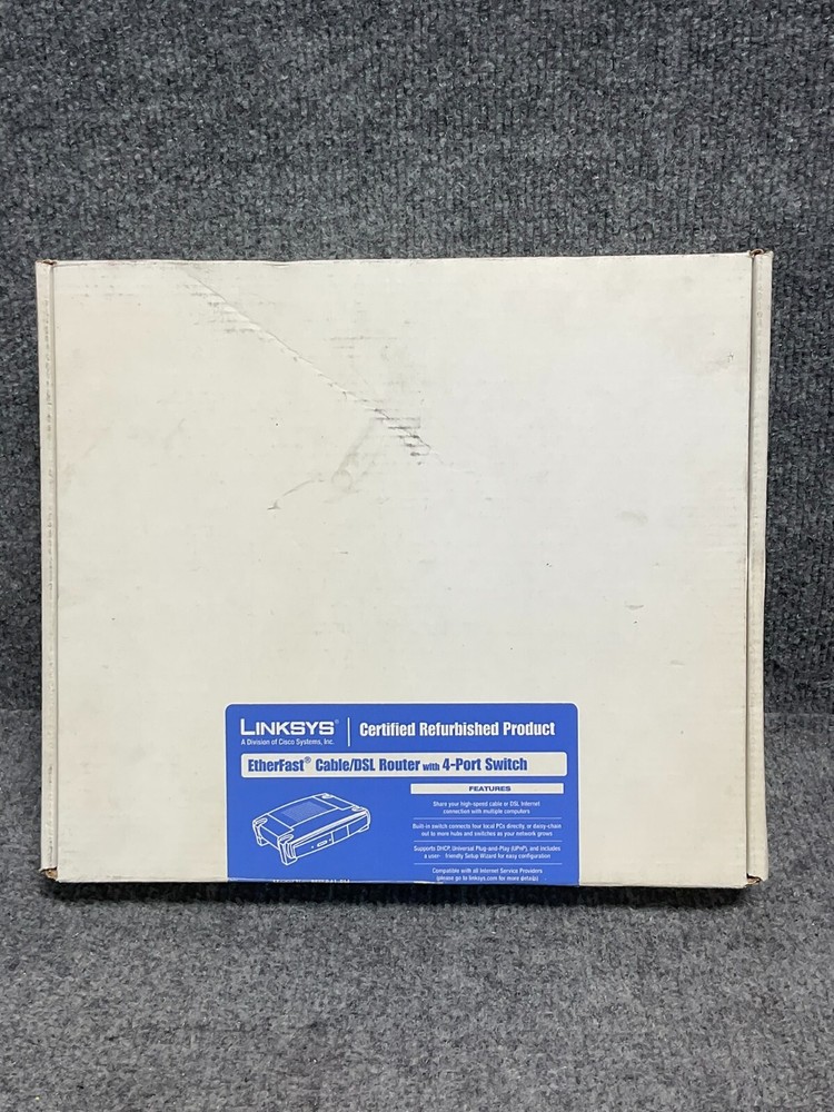 Linksys Cisco Router 🌐 BEFSR41-RM EtherFast 🔌 4-Port Cable/DSL Switch