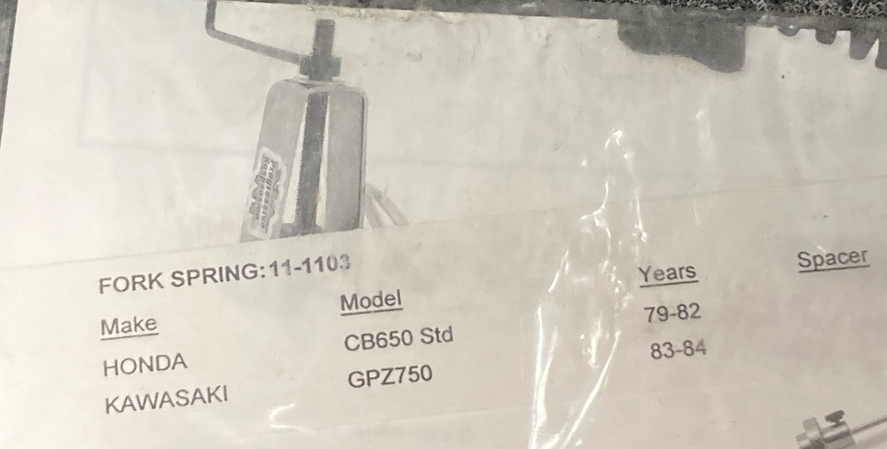NEW GENUINE PROGRESSIVE SUSPENSION 11-1103 FORK SPRING KIT