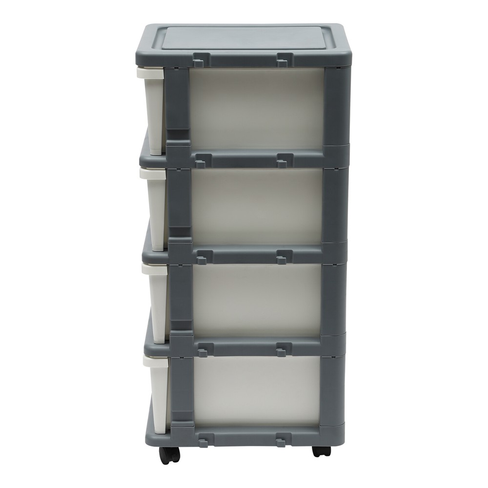 4-Drawer Storage Organizer with Tray Top