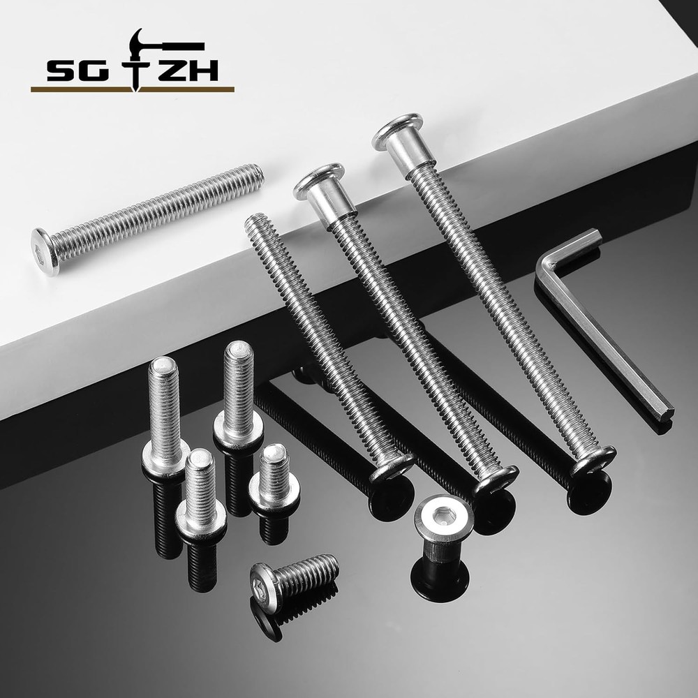 1/4-20 x 1/2" 20Pcs Flat Head Hex Socket Cap Screws x 1/2", Silver