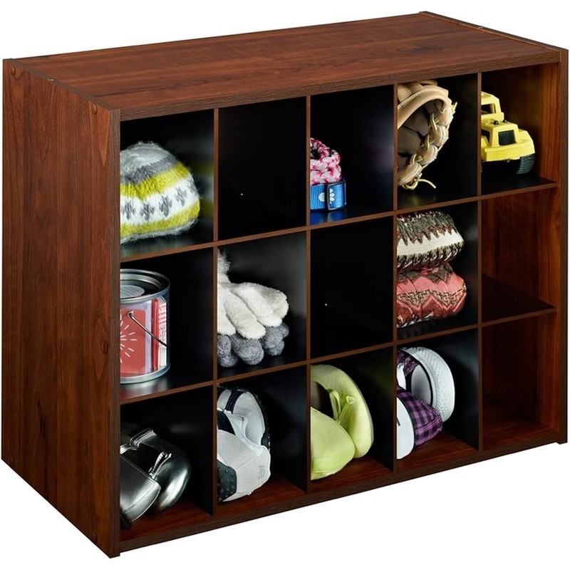 15 Cubes Stackable Shoe Organizer Storage Solution Closet Entryway Mudroom New