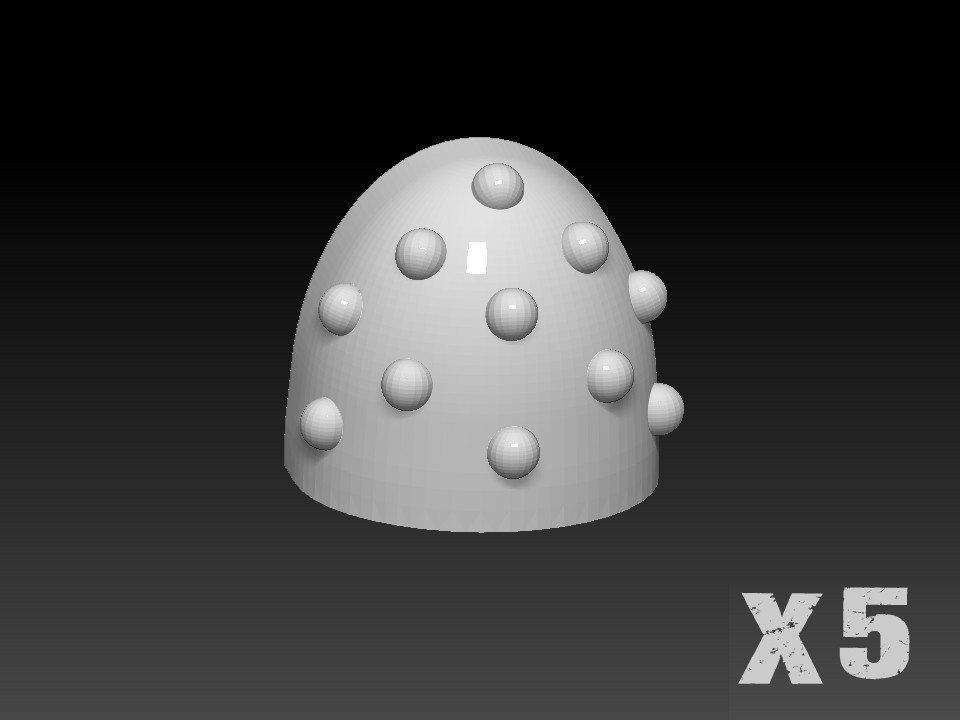 Shoulder Pads Heavy Stud Basic (x5) - compatible w 40k space marine horus heresy