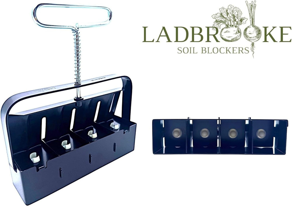 Ladbrooke Authentic Soil Block Maker 5-Pc. Essentials Nesting System Includes Mi