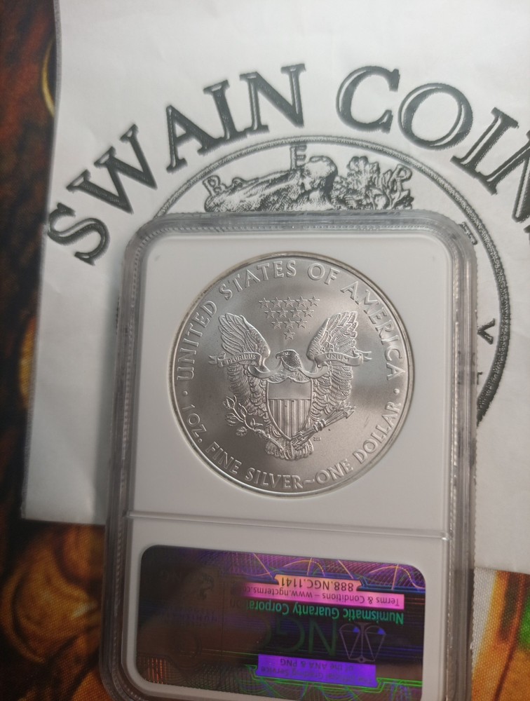 2008 American Silver Eagle – NGC MS69 – silver Label EQ108-09