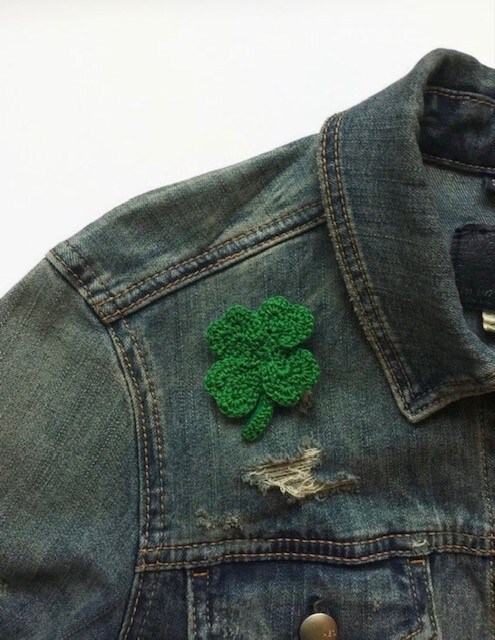 Crochet Shamrock Pin, St. Patrick's Day Pin
