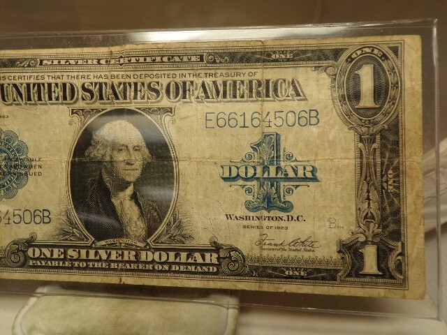 LARGE 1923 $1 ONE DOLLAR “HORSE BLANKET” SILVER CERTIFICATE LARGE SIZE NOTE