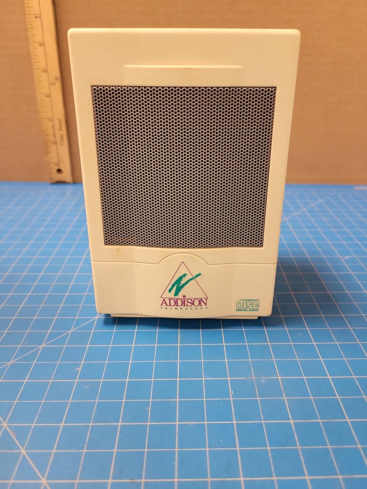 Addison Technologies Compact Disc Speakers Vintage Computer Audio Pair