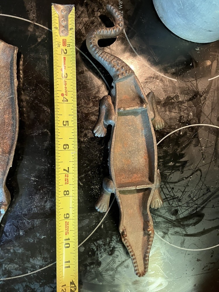 Antique Alligator Match Holder