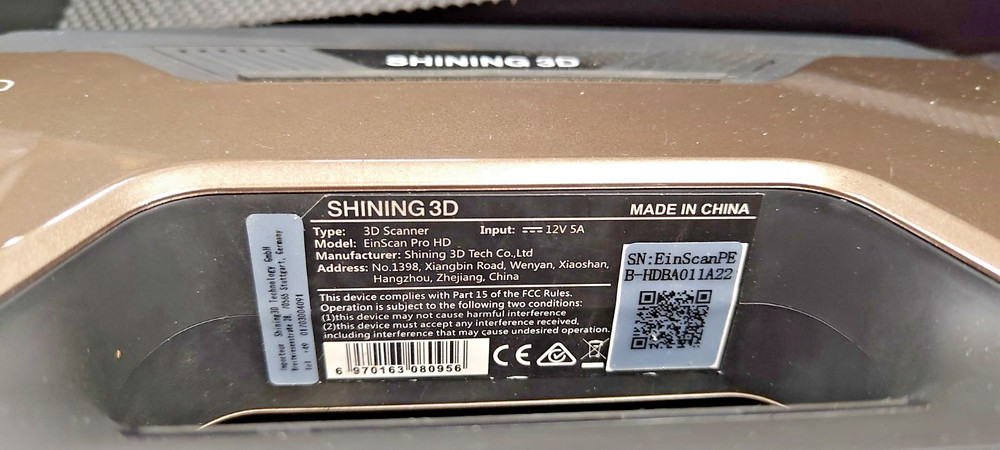 Shining 3D EinScan Pro HD Handheld 3D Scanner