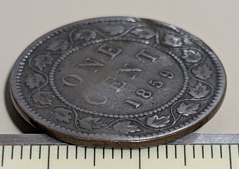 1859 Canada 1 Cent Circulated KM# 1