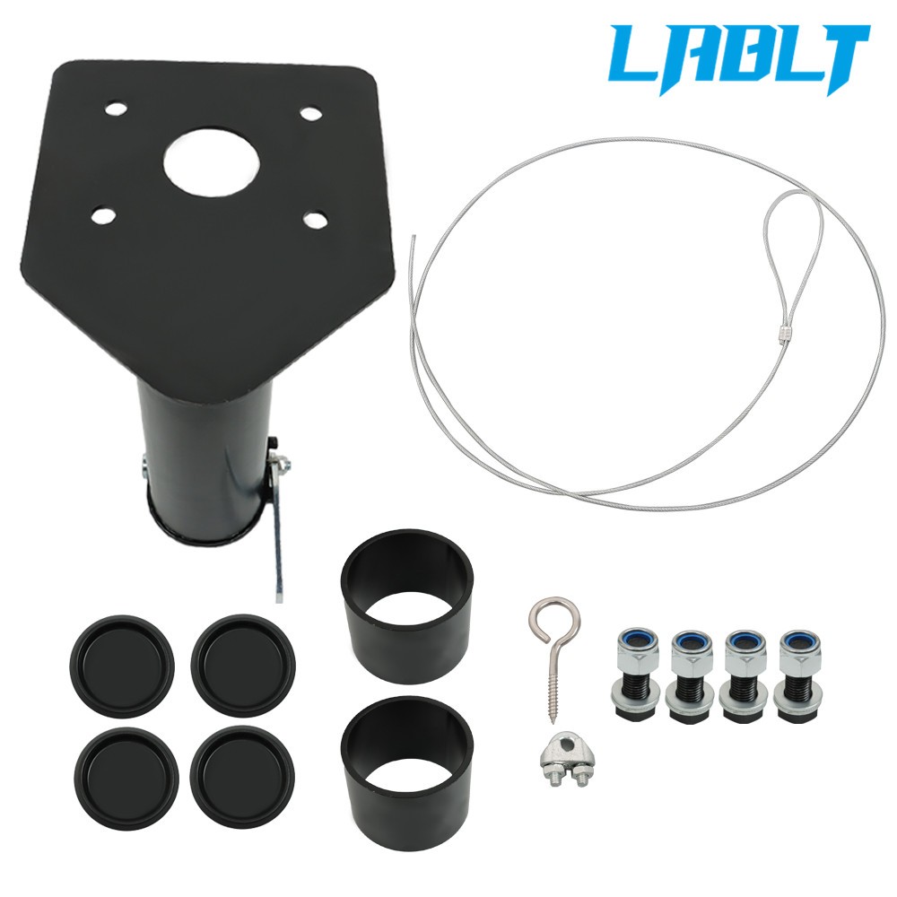 12" -17" Adjustable Forward Offset 5th Wheel Adapter Hitch to Gooseneck Black