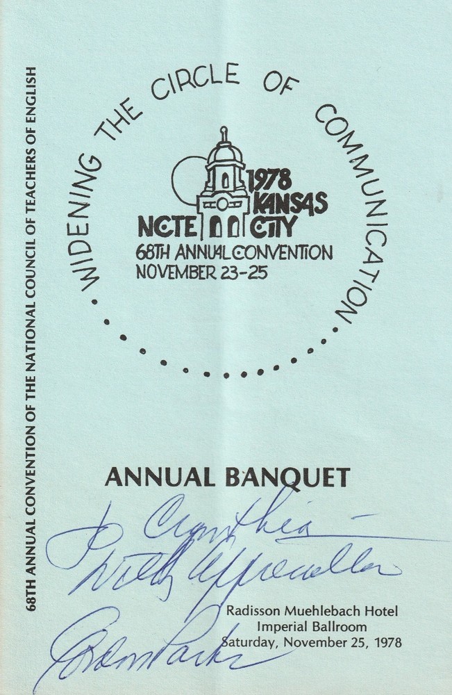 GORDON PARKS Photographer, Composer, Writer & Speaker signed program 1978