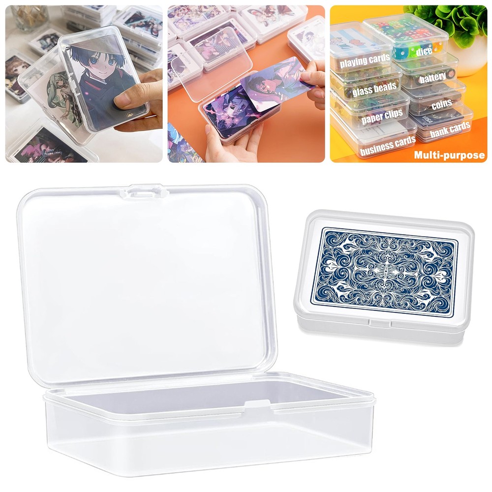 1-50Pack Playing Card Deck Cases Clear Plastic Game Card Box Holder Organizer
