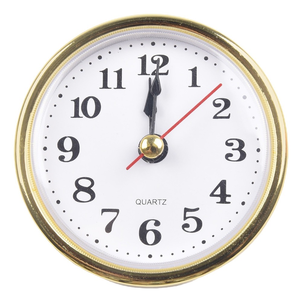 Quartz Clock Inserts Replacement 65MM Gold Arabic Numbers Clock Movement
