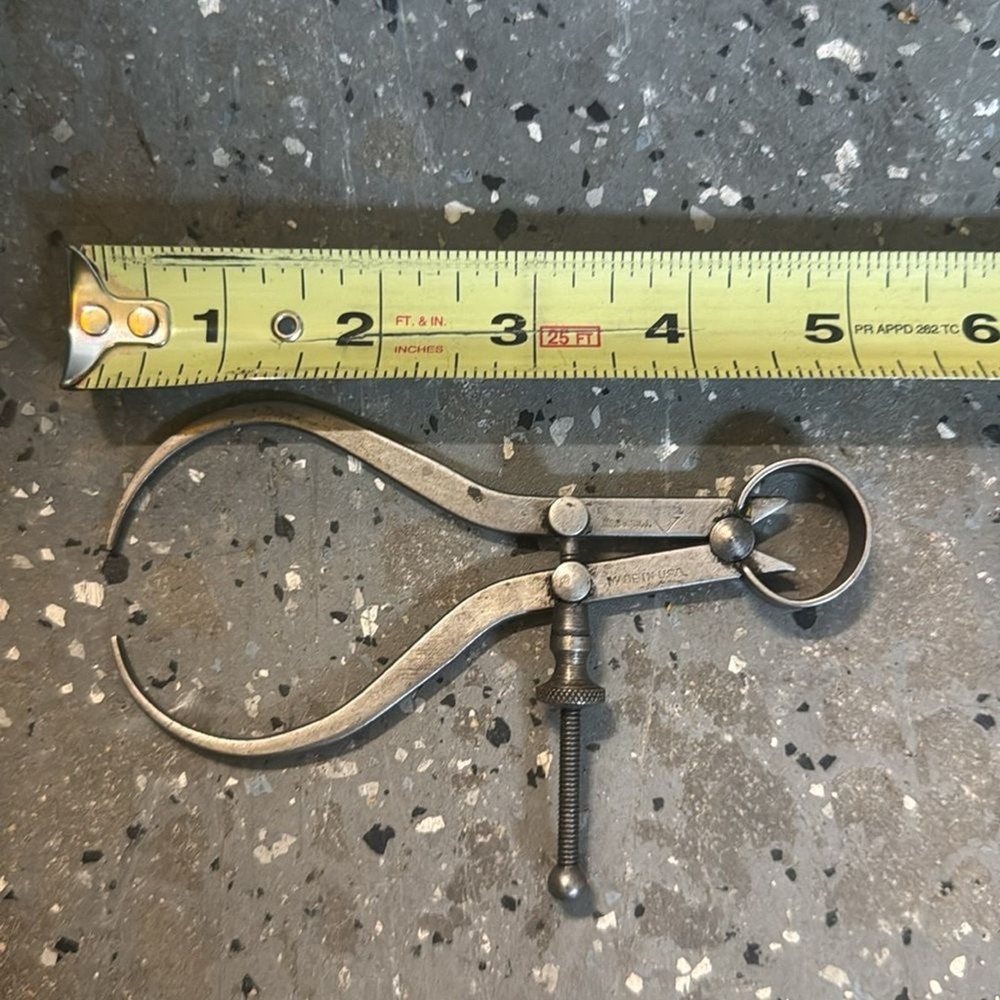 Vtg 5” Outside Spring Joint Flat Leg Caliper Speed Adjuster Early Tool machine