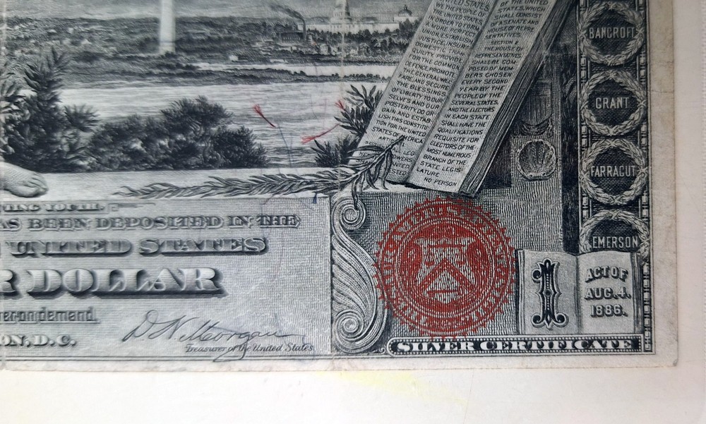 PMG30 1896 $1 Silver Certificate Educational Note Fr 224