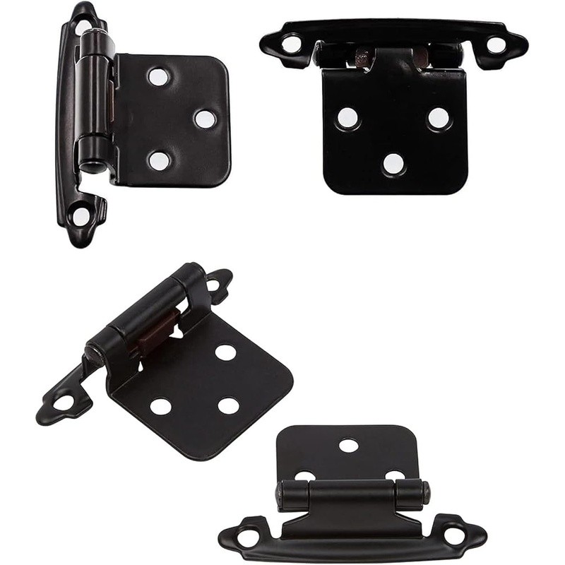 Matte Black Cabinet Hinges Self Closing Kitchen Bathroom 25 Pair Cupboard Mount