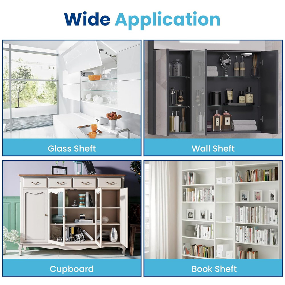 20Pcs Plastic Locking Shelf Pins, 6Mm Locking Shelf Support Peg, Clear Shelf Bra