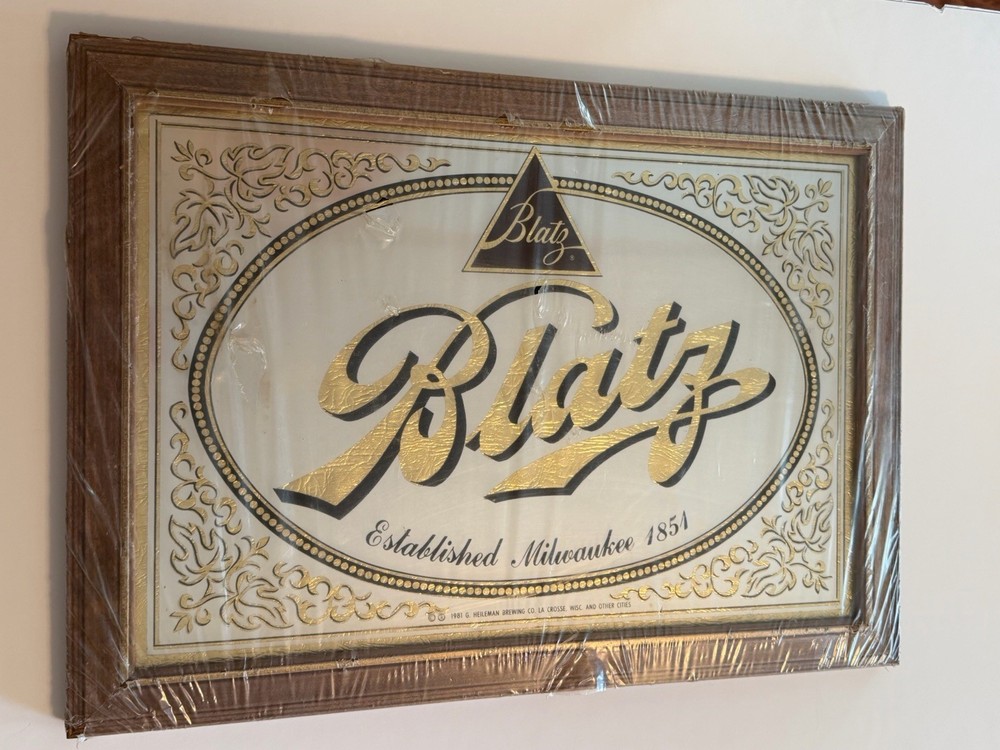 Vintage 1981 Blatz Beer Mirror Sealed In Original Packaging