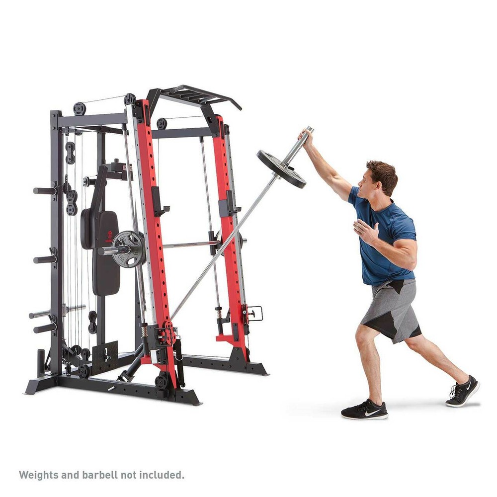 Marcy Smith Machine Cage System Home Gym | SM-4033 Pull Up Bar Dips Landmine