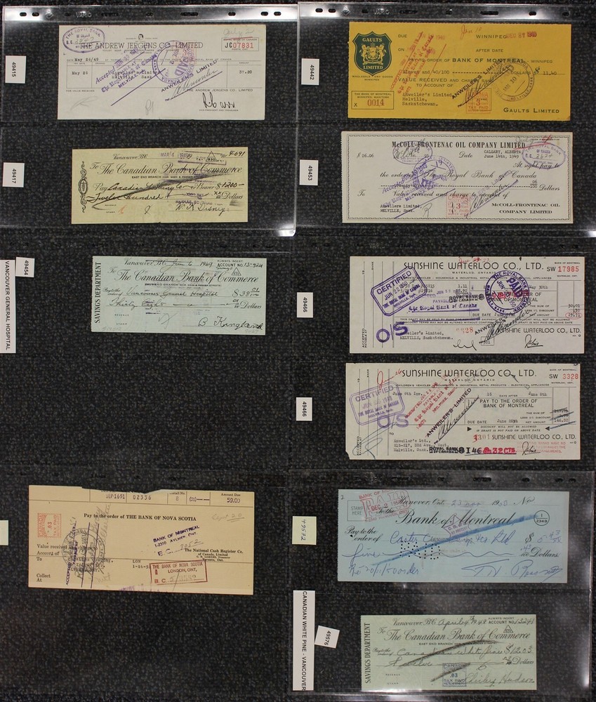 CANADA REVENUE EXCISE TAX METER STAMP COLLECTION