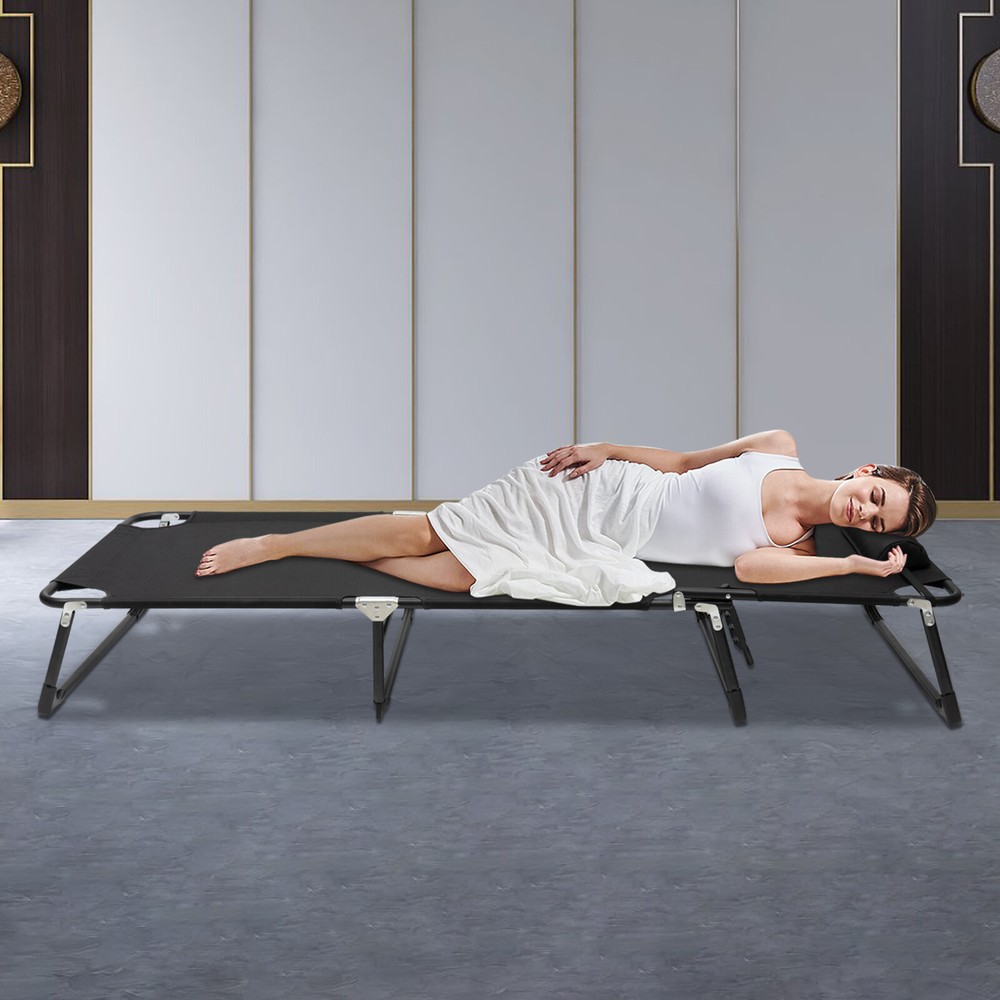 Heavy Duty Office Nap Bed Adjustable Camping Cots Adults Folding Sleeping Cot