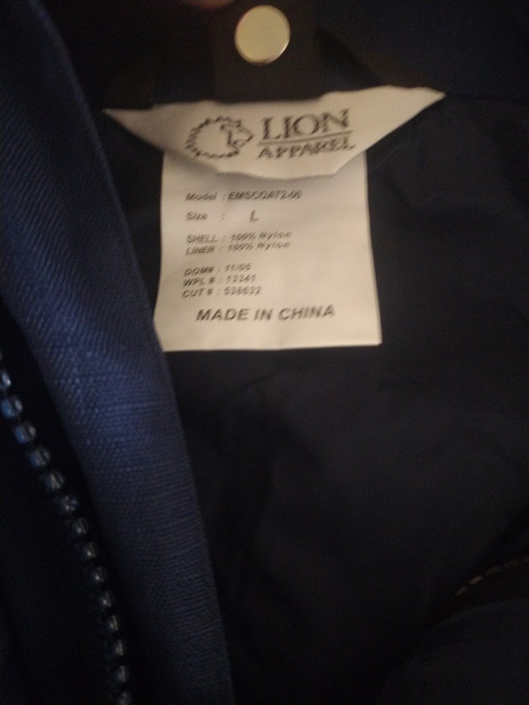 LION APPAREL Emscoat2-00 Size Large