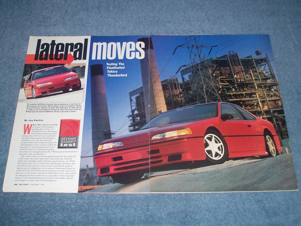 1991 Ford Thunderbird Tokico Modified Vintage Article "Lateral Moves"