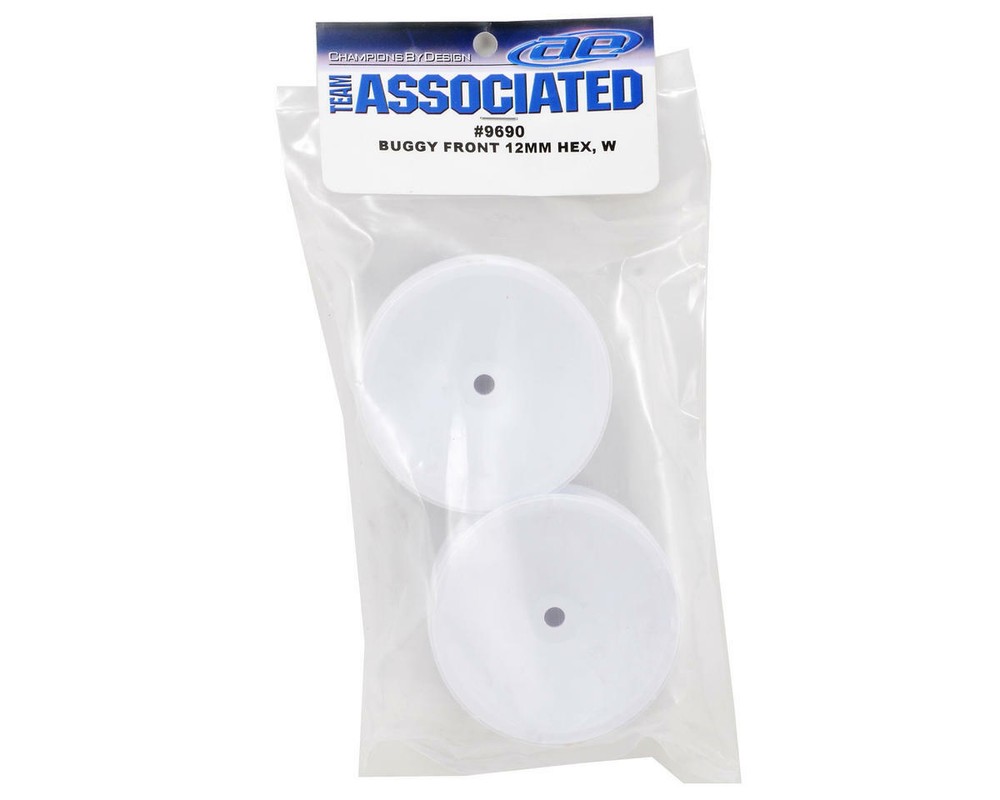 Team Associated 12mm Hex 2.2 Front Buggy Wheels (2) (White) [ASC9690]