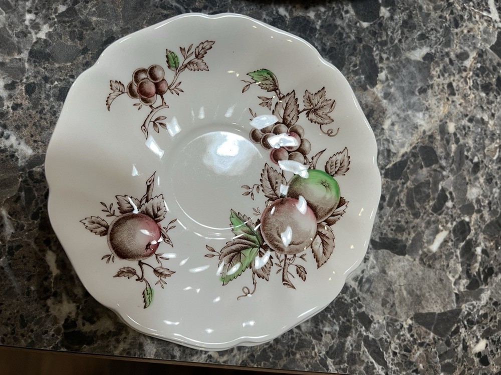 Johnson Bros Harvest Time Vintage Ceramic Dinner Set Fruit Pattern England