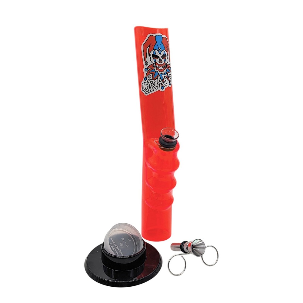 10" Graffix Acrylic Tobacco Pipe Waterpipe Pull Stem Bowl