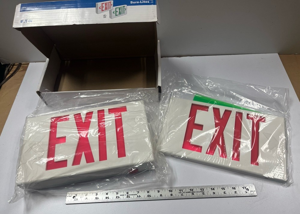 EATON Sure Lites LED Emergency Light Exit Sign NEW! LOOK!