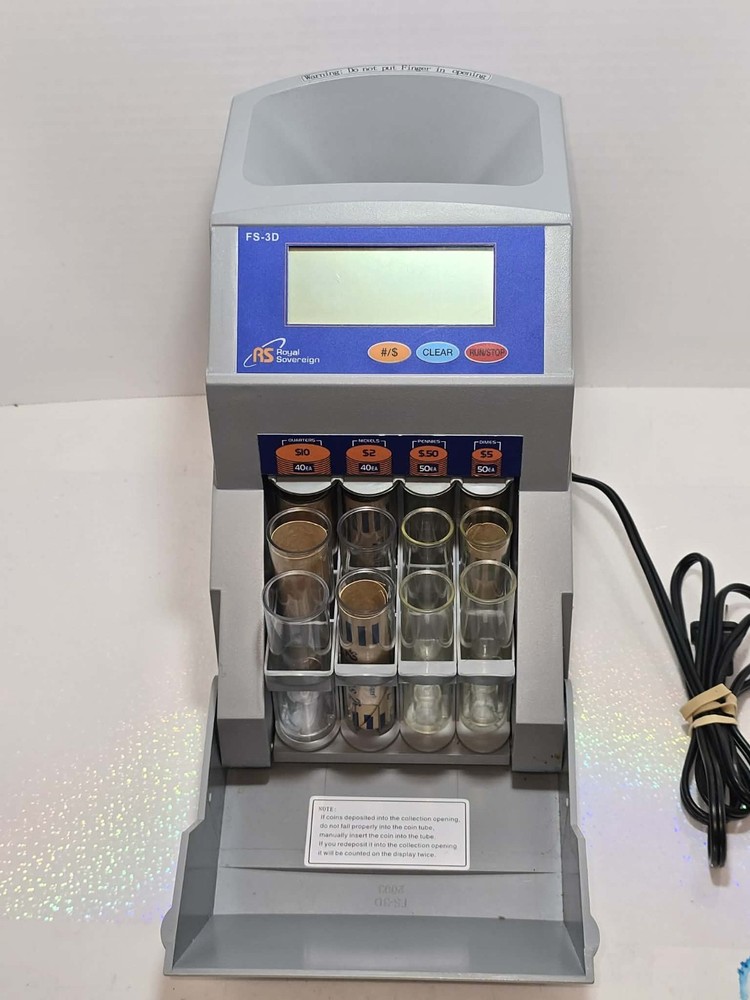 Royal Sovereign FS-3D Fast Sort Automatic Digital Coin Sorter - TESTED Euc