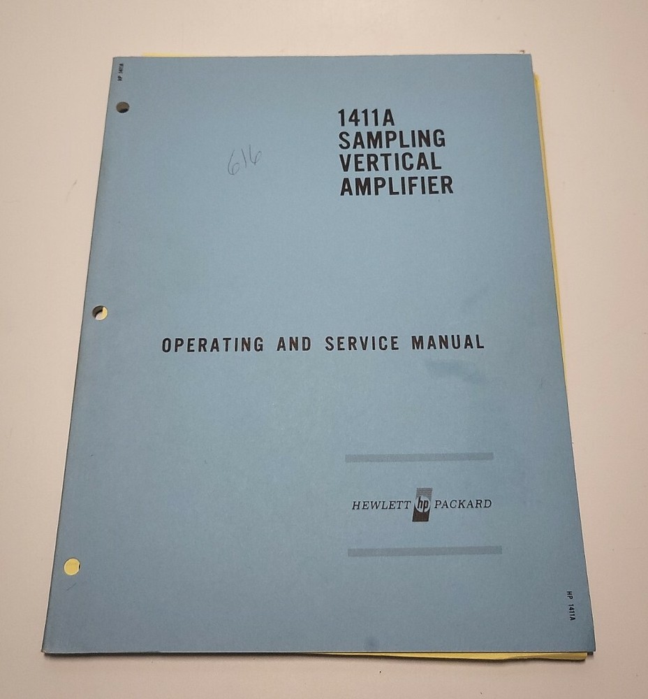 HP 1411A Sampling Vertical Amplifier ~ Operating & Service Manual