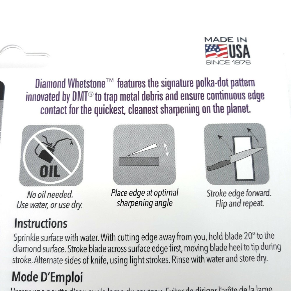 DMT Benchstone Knife Sharpener 6" by 2" Diamond Knife Sharpener w/Fine Grit