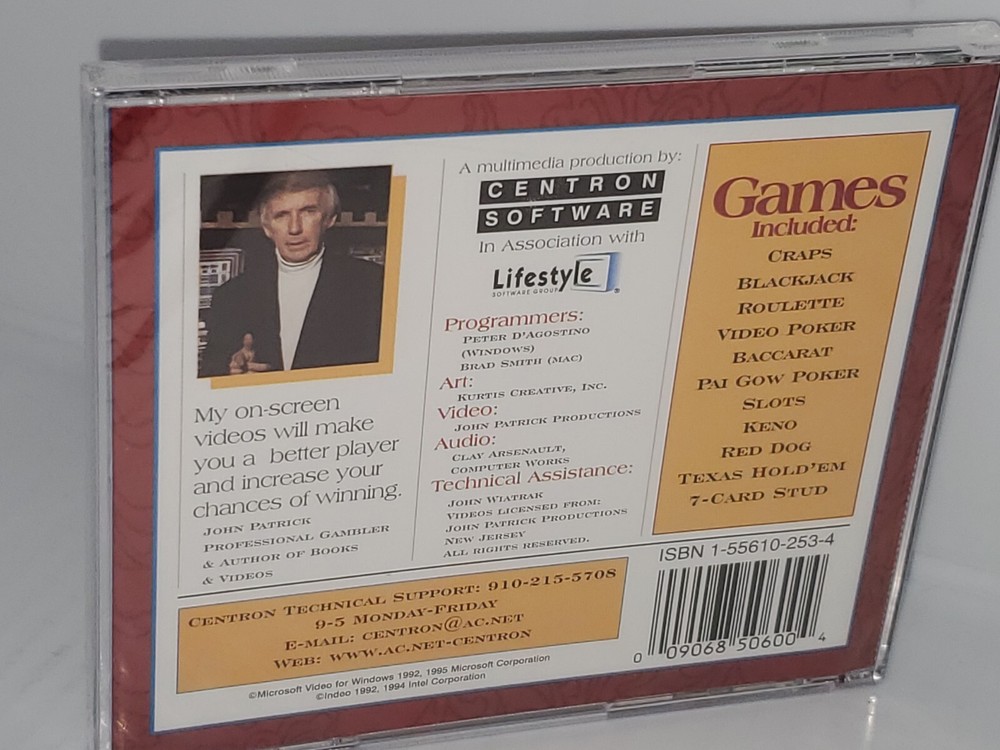 Casino Master (PC, 1995) CD-ROM Game.NEW SEALED HTF