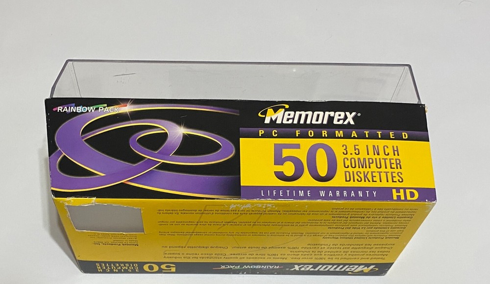 Memorex 3.5 " Computer Disk Storage Box Organization - Case ONLY, No diskettes