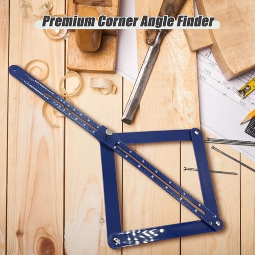 Corner Angle Finder Tool, Miter Saw Protractor with Scale, Miter Angle Blue