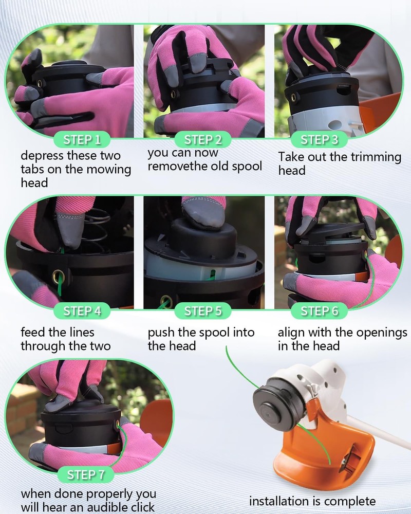Replacement Spool For Stihl Fsa 56 3 Pack,Weed Eater String Black/Green