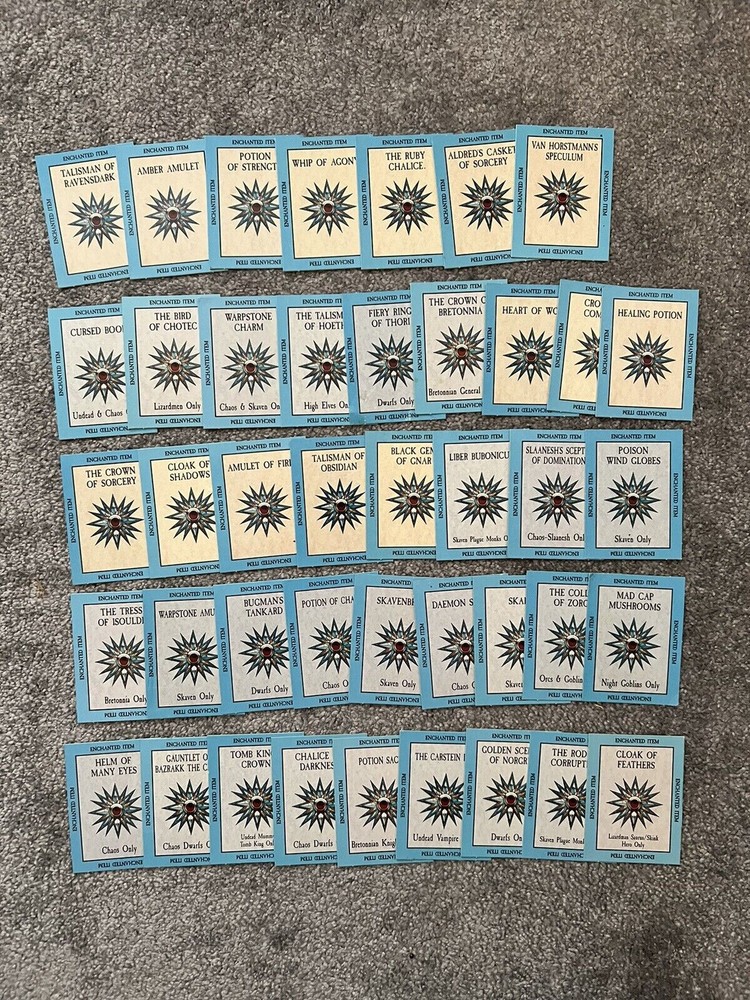 Enchanted Item cards (42) - Warhammer Magic (5th Edition)