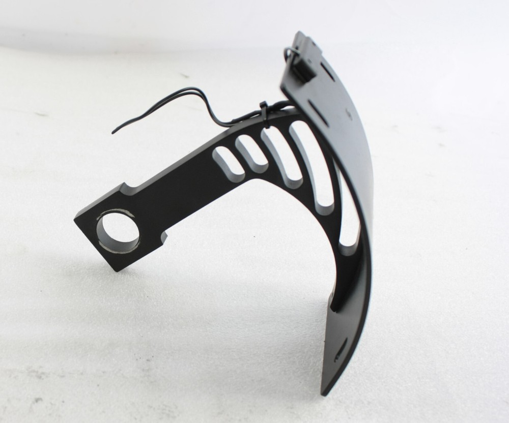 License plate holder (side) "curved" milled from solid incl. lighting...