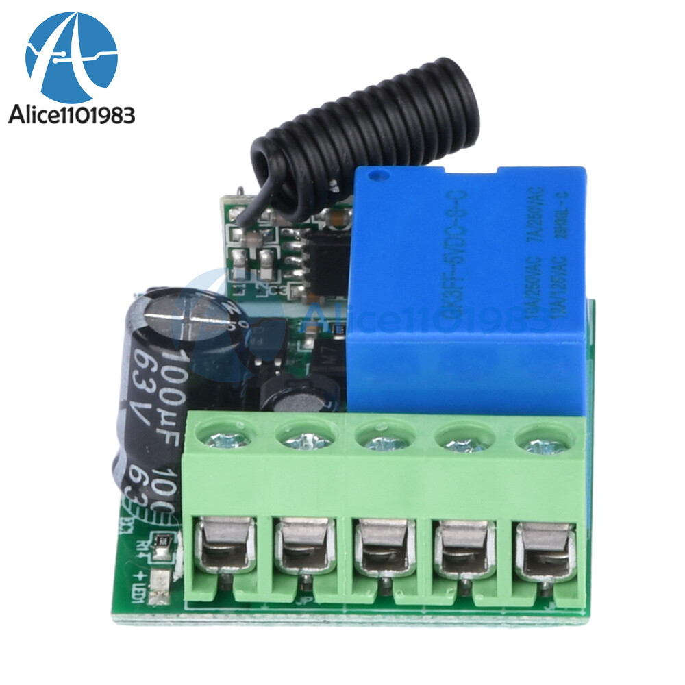 433Mhz 5-60V 1CH Universal Wireless Remote Control Switch Relay Receiver Module