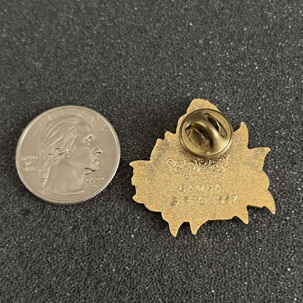 Rainforest Café Gorilla Gold Tone Pin Pinback #43836
