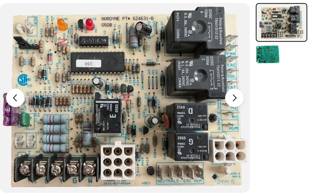 1012-955A Furnace control board 624631-B