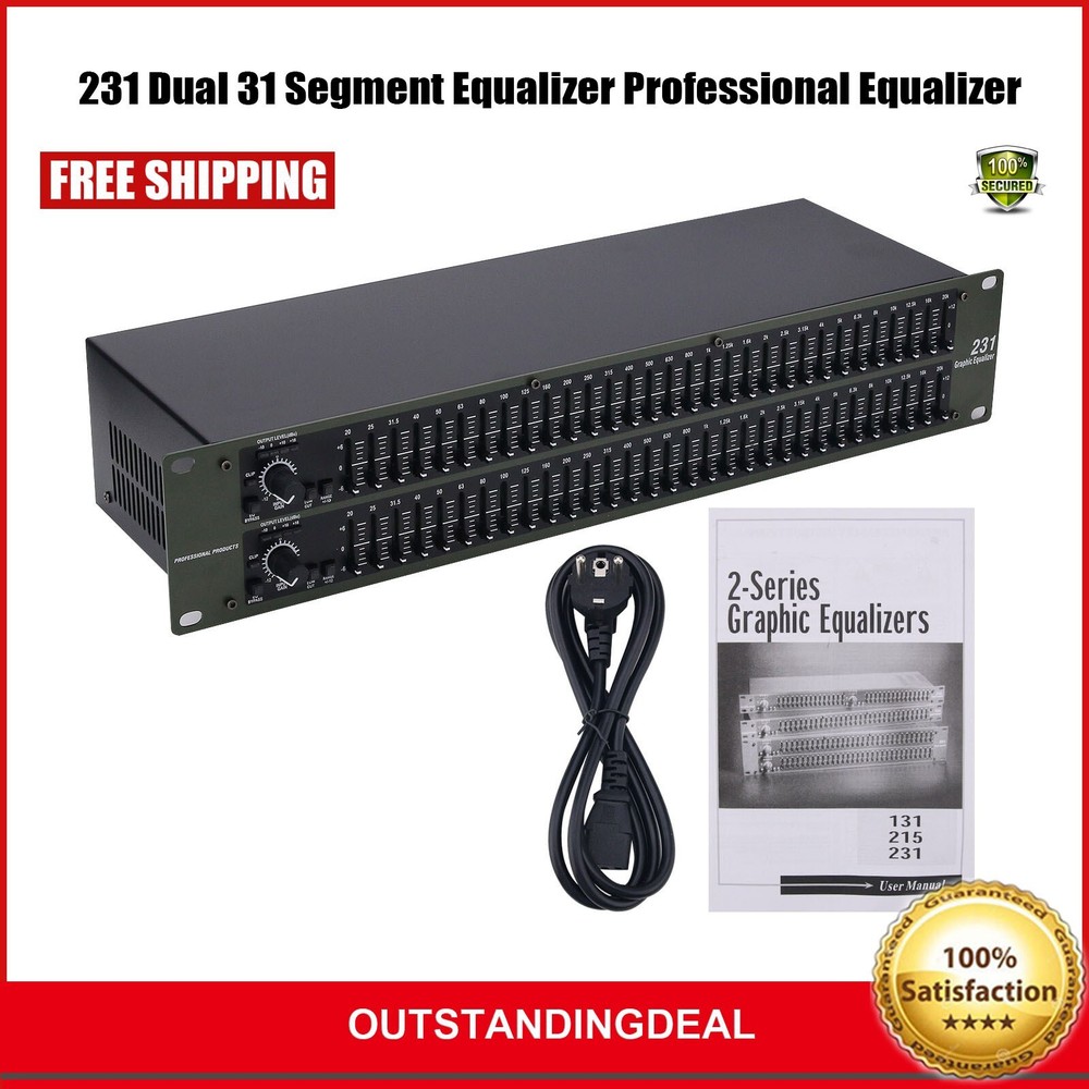 231 Dual 31 Segment Professional Equalizer for Home KTV Bar Performance Tuning/